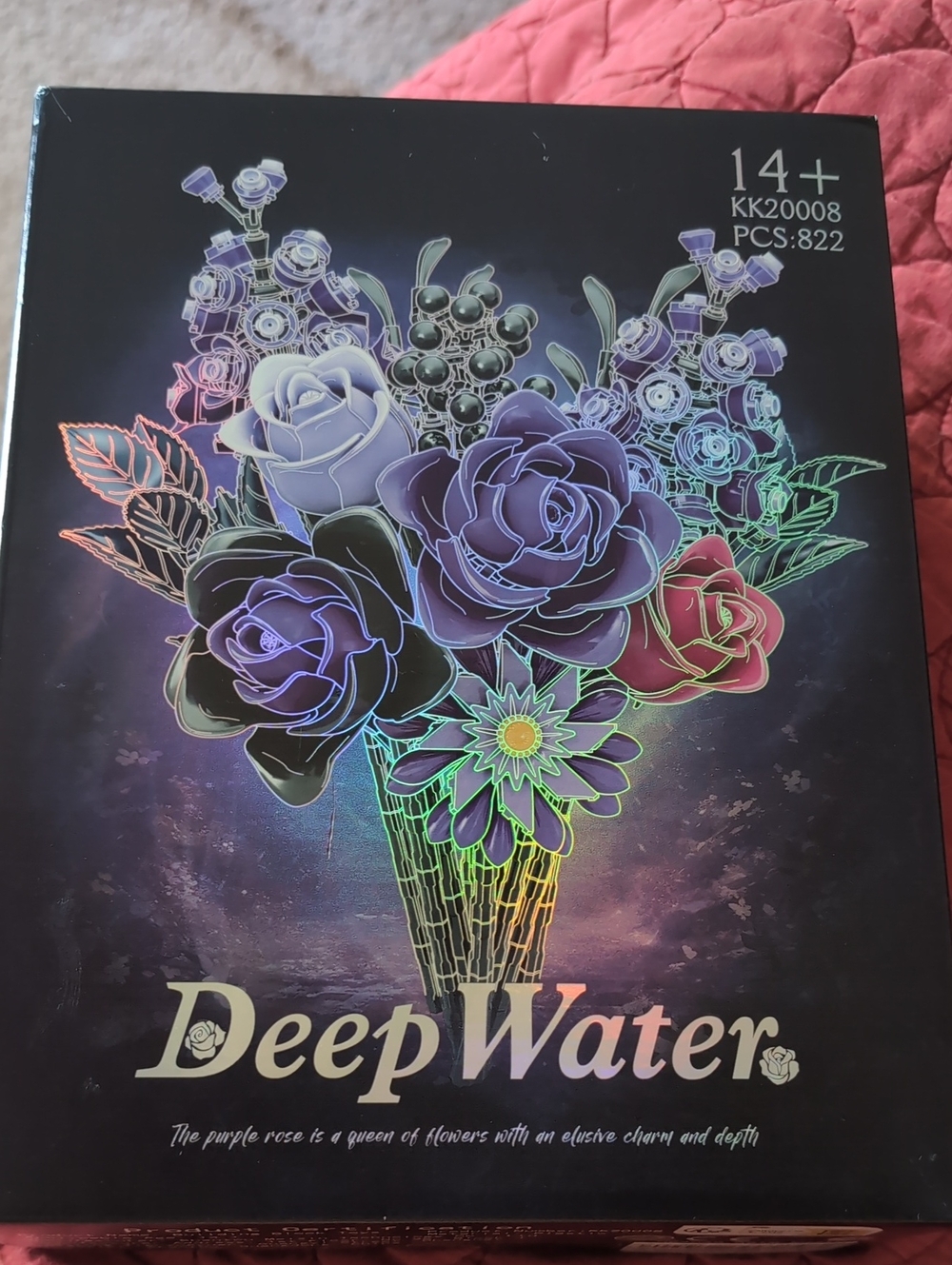 Deep Water Floral 3D Building Set- Shades Of Purple Rose Bouquet